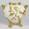Ваза в виде плетеной корзины в золотых ветвях.
Англия, Royal Worcester, 1883.