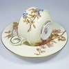 (Royal Worcester) Чашка с блюдцем с росписью в виде цветущего шиповника.
Англия, Royal Worcester (Ворчестер), 1889.