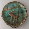 (Всекохудожник)Настенное панно «Лось». СССР, артель Всекохудожник, фабрика «Лепка», 1930-е — 1940-е годы.