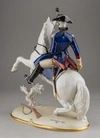 (Нимфенбург) Скульптура «Драгунский офицер». Германия, Нимфенбург (Nymphenburg), 1920-1930 годы.
