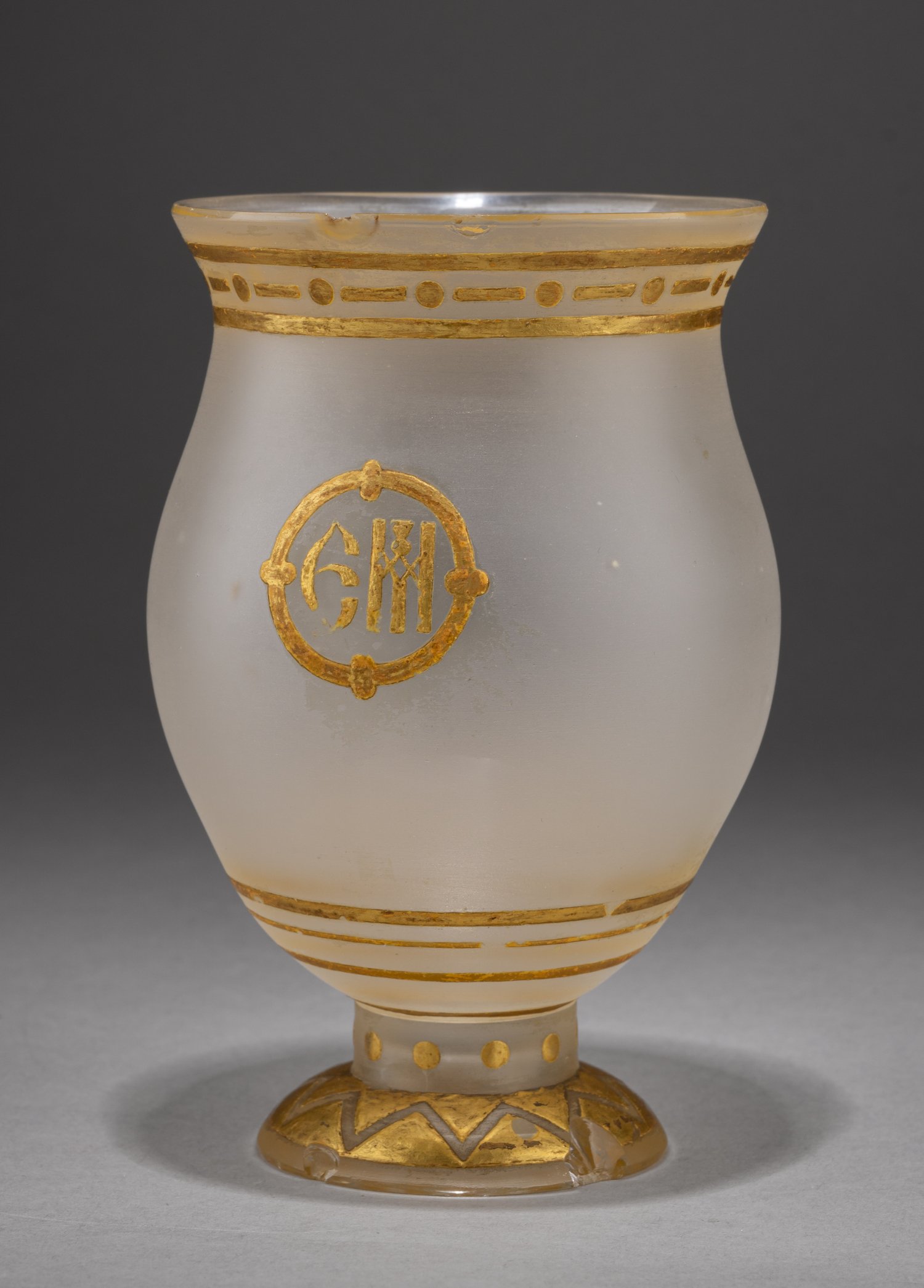 (Монигетти. ИСЗ) Бокал в русском стиле.
Россия, Императорский Стеклянный завод, по эскизу И.А. Монигетти. 1861-1870-е годы.