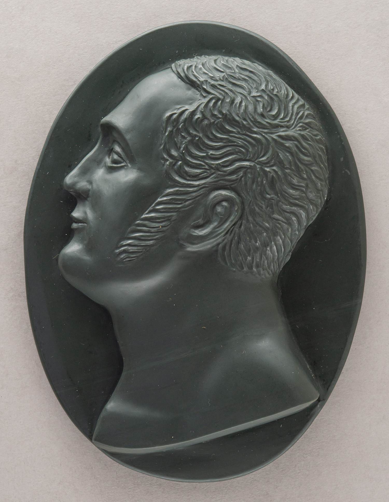 Барельеф с портретом императора Александра I. Россия, Екатеринбургская гранильная фабрика или Петербург. ХIХ век.