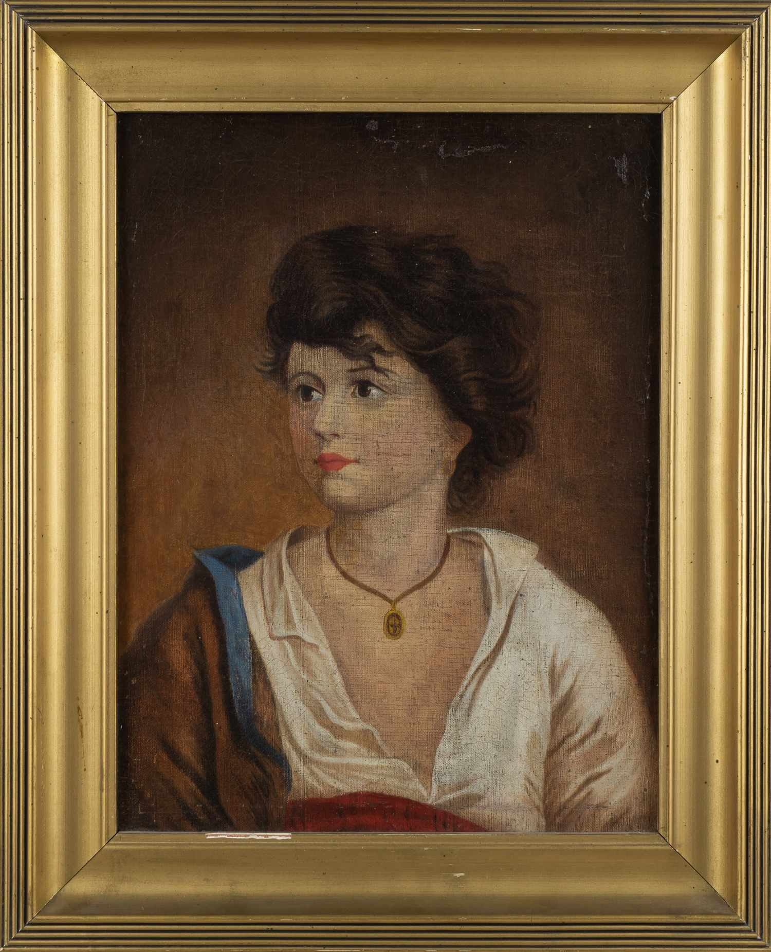 (Из собрания советской оперной певицы Антоновой Елизоветы) Неизвестный художник. Неаполитанский мальчик-рыбак. Копия картины немецкого художника Густава Карла Людвига Рихтера (1823-1884). Конец XIX века.