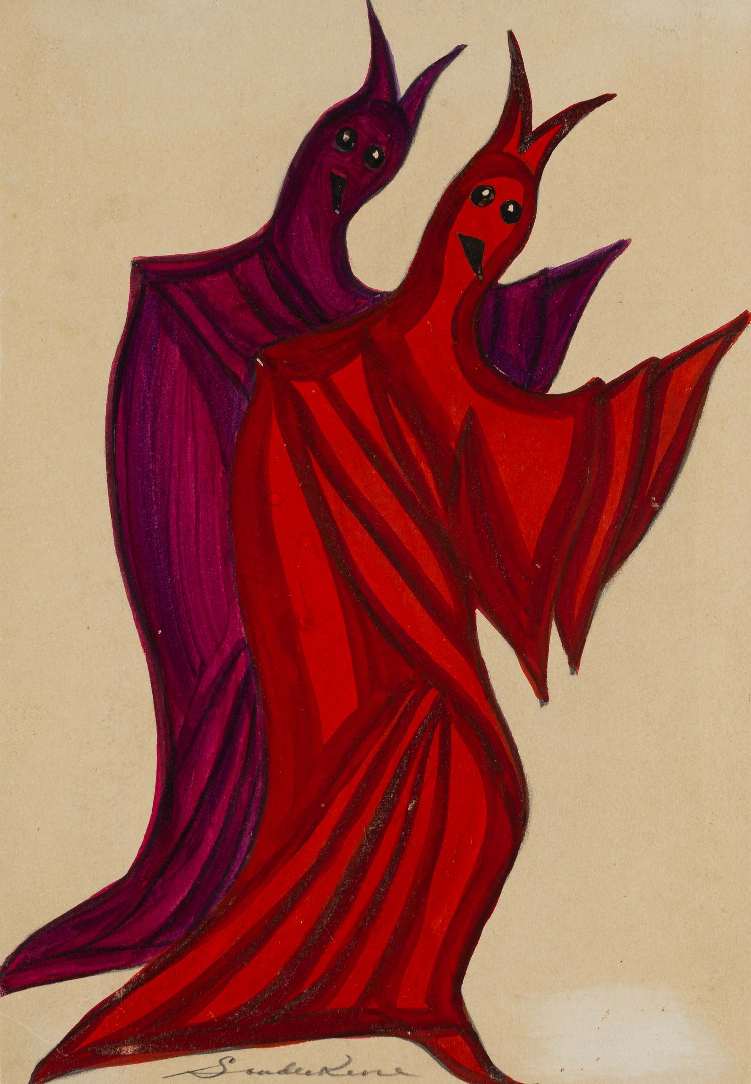 Судейкин Сергей Юрьевич. Привидение. Эскиз костюма балетной сцены «Вальпургиева ночь» для оперы Ш. Гуно «Фауст». 1930-е