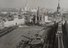 Фотография. Вид Красной площади и Москвы с Никольской башни Московского Кремля.  СССР, середина XX века.