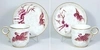 (Royal Worcester) Две кофейные пары в стиле шинуазри с изображением райских птиц.
Англия, Royal Worcester, 1882.