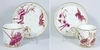 (Royal Worcester) Две кофейные пары в стиле шинуазри с изображением райских птиц.
Англия, Royal Worcester, 1882.