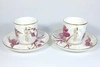 (Royal Worcester) Две кофейные пары в стиле шинуазри с изображением райских птиц.
Англия, Royal Worcester, 1882.