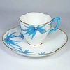 (Royal Worcester) Чайная пара с росписью в виде сказочного бирюзового бамбука.
Англия, Royal Worcester, 1879.