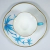 (Royal Worcester) Чайная пара с росписью в виде сказочного бирюзового бамбука.
Англия, Royal Worcester, 1879.