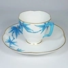 (Royal Worcester) Чайная пара с росписью в виде сказочного бирюзового бамбука.
Англия, Royal Worcester, 1879.