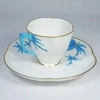 (Royal Worcester) Чайная пара с росписью в виде сказочного бирюзового бамбука.
Англия, Royal Worcester, 1879.