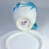 (Royal Worcester) Чайная пара с росписью в виде сказочного бирюзового бамбука.
Англия, Royal Worcester, 1879.