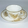 (Royal Worcester) Чайная пара с росписью в виде листьев.
Англия, Royal Worcester, 1879.