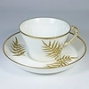 (Royal Worcester) Чайная пара с росписью в виде листьев.
Англия, Royal Worcester, 1879.