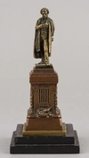 Скульптура кабинетная «Памятник А.С.  Пушкину».  Россия, Москва,  H.Moret, 1899.  Уменьшенная копия памятника, установленного в 1880 г. в Москве, авторства Опекушина Александра Михайловича.