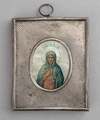 Икона «Святая Алла Готфская» в серебряном окладе.
Россия, Москва, мастер-монограммист «А.Е», 1908–1917 годы.