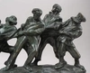 (С экспертизой. Зеликсон) Скульптура «Бурлаки на Волге». 
Россия/Франция, Париж, скульптор Сергей Зеликсон, около 1930 года; отливка французской бронзолитейной мастерской середины ХХ века.