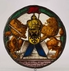 (Коллекционный Витраж 1645 года) Витраж  «Герб  Люцерна».
Священная Римская империя,  Швейцария, 1645.