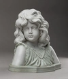 (Кузнецов) Бюст «Девочка».
Россия, заводы  М.С. Кузнецова, 1900-е годы.