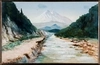 Неизвестный художник. Ущелье реки Кубани и гора Эльбрус. Первая половина XX века.