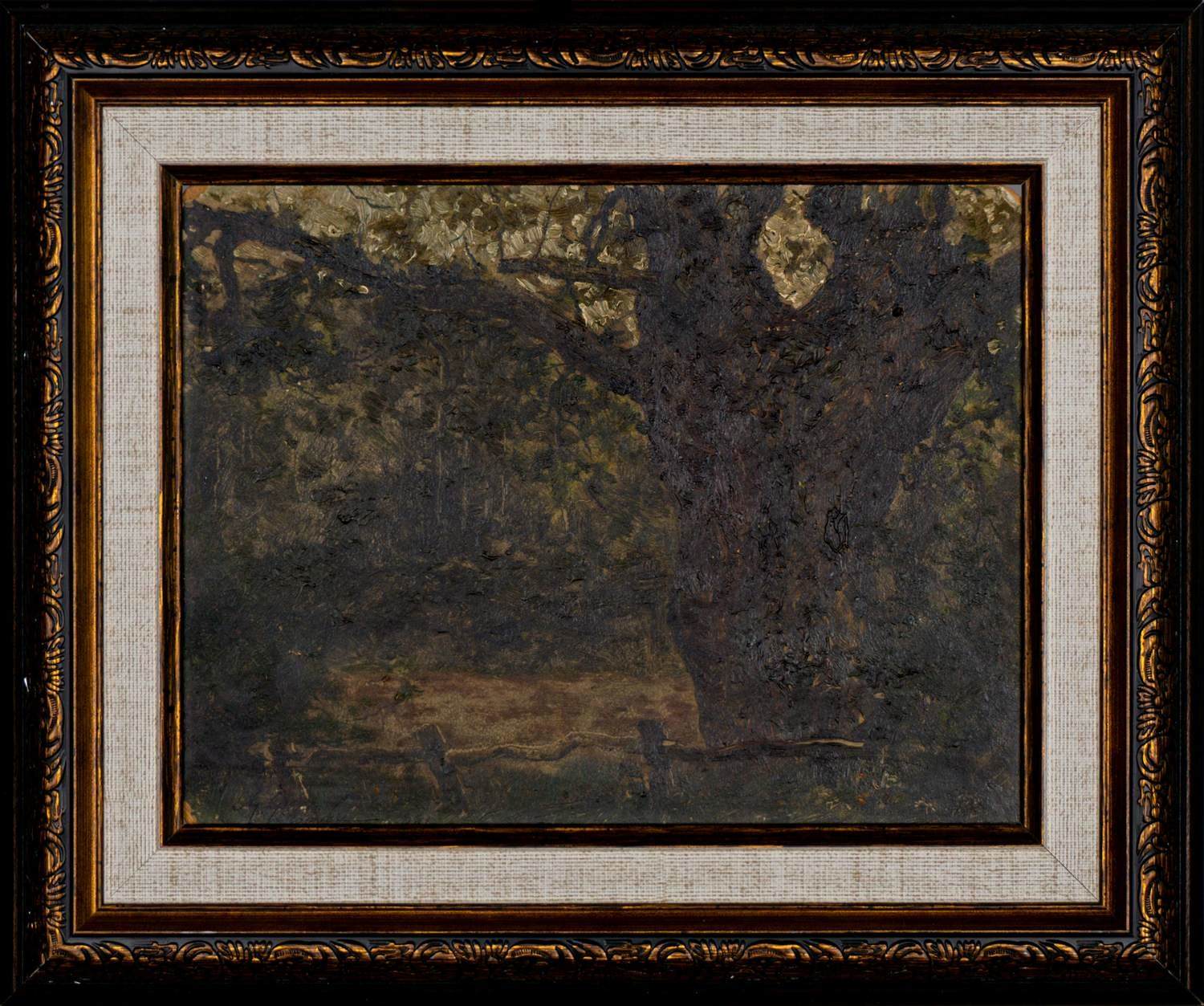 Федорова Мария Алексеевна.<br>Пейзаж с деревом. 1891.
