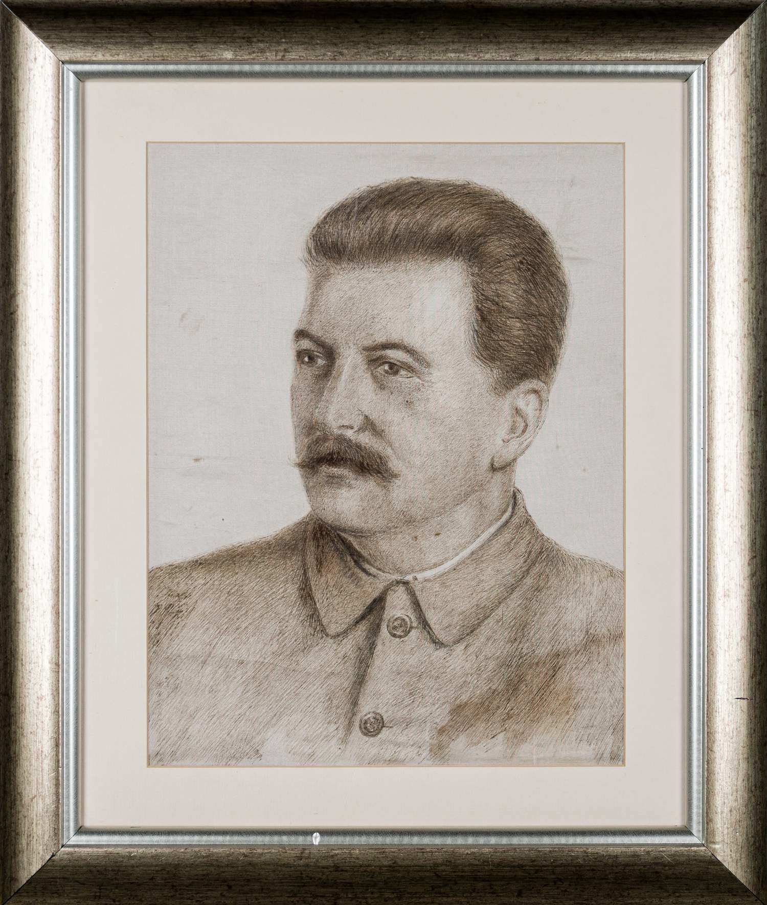 Неизвестный художник. Портрет И.В. Сталина. 1930 - е годы.<br>