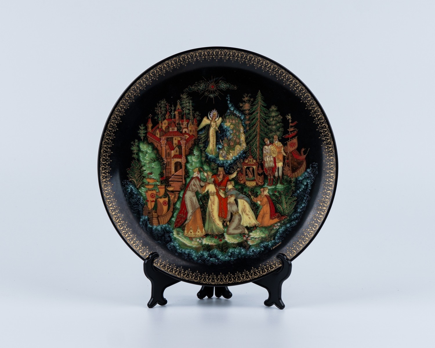 Декоративная тарелка «Сказка о царе Салтане».