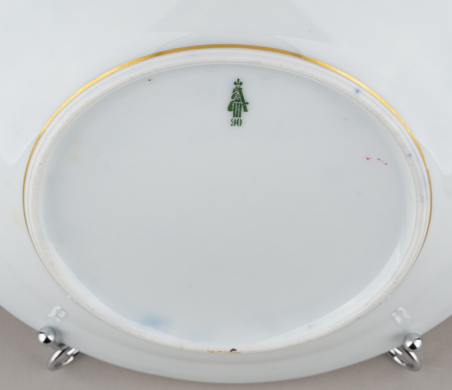 (ИФЗ) Тарелка из Кобальтового сервиза с декором «cailloute».
Россия, Императорский фарфоровый завод, 1890.